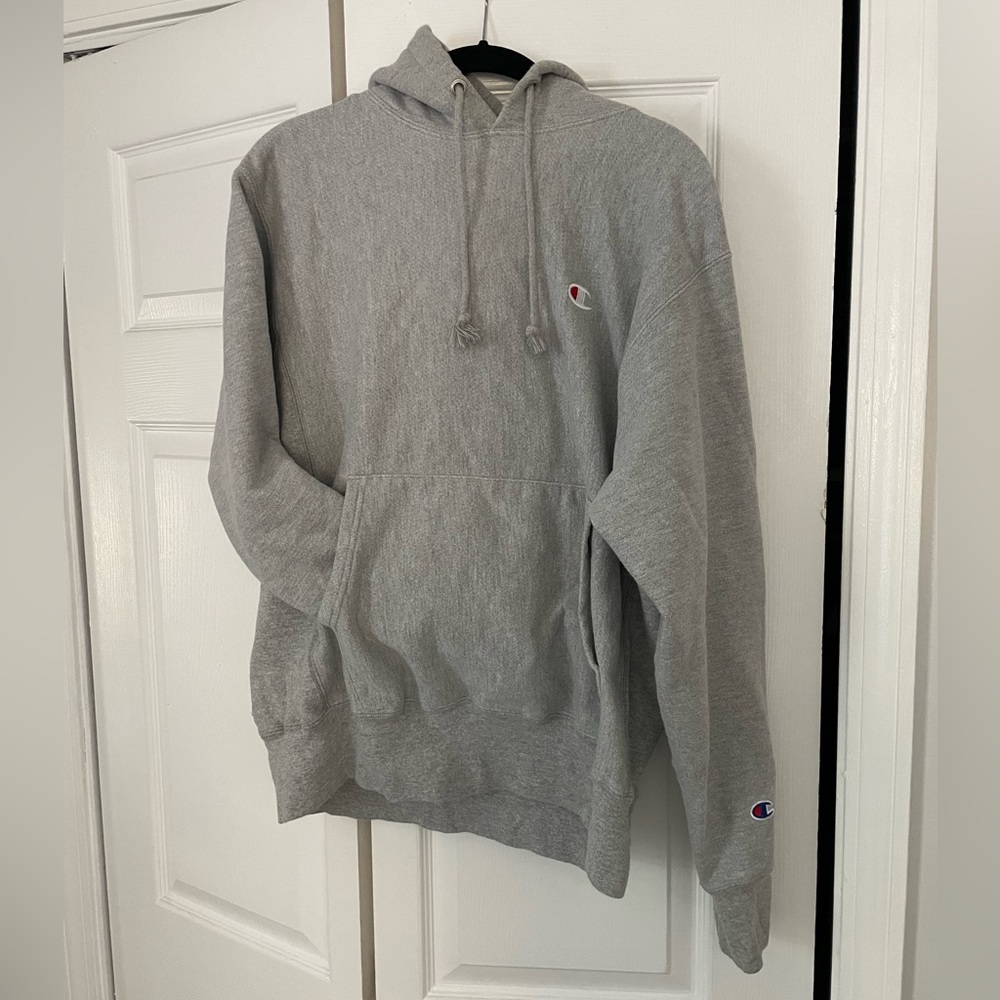 Champion Reverse Weave Hoodie Sweatshirt Oxford Gray Men’s Unisex Size Medium